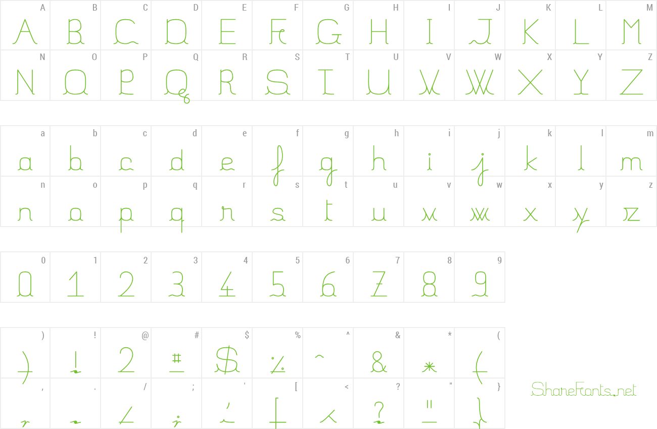 Font FilatureStd preview