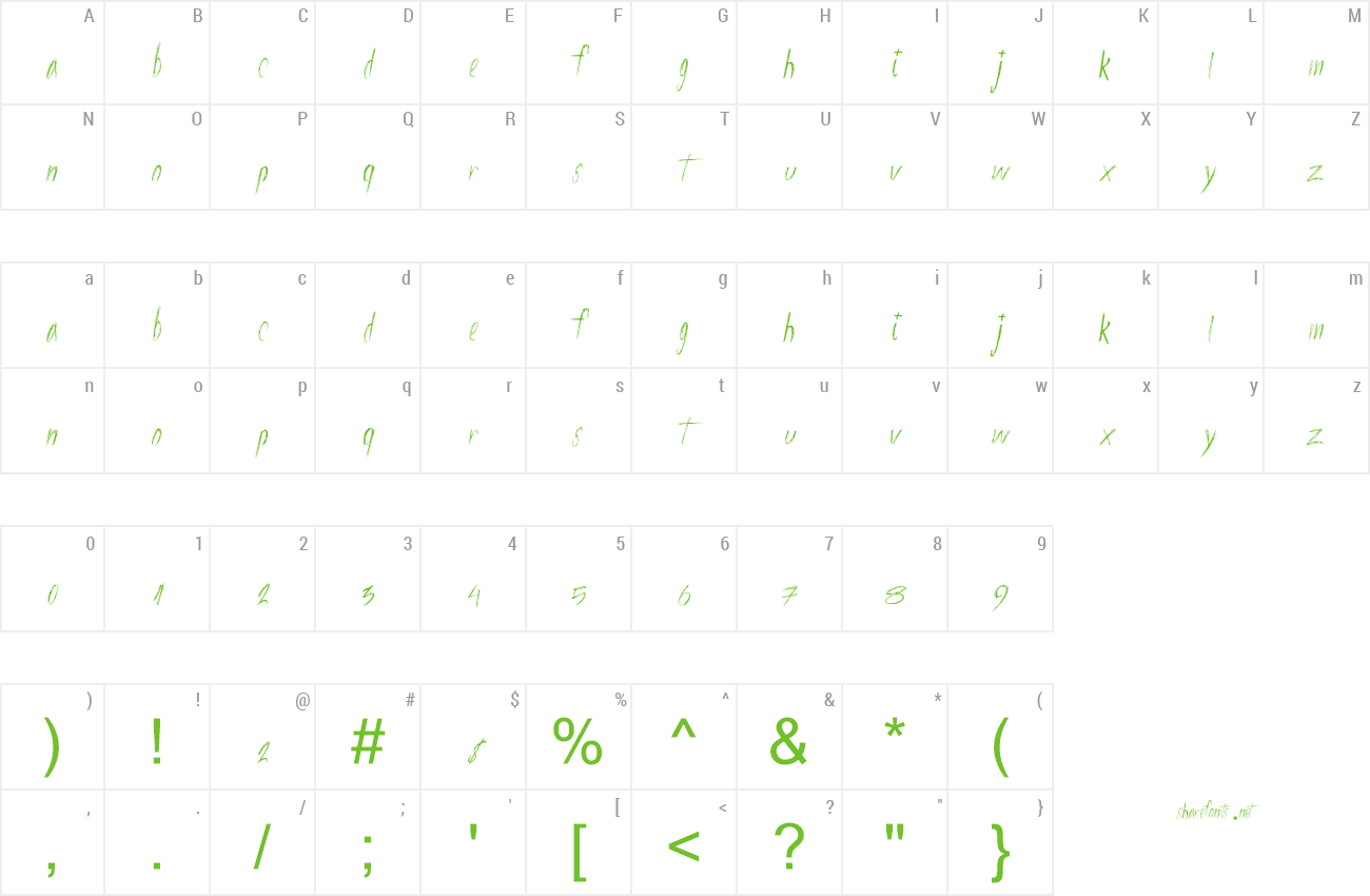 Font FourStars preview