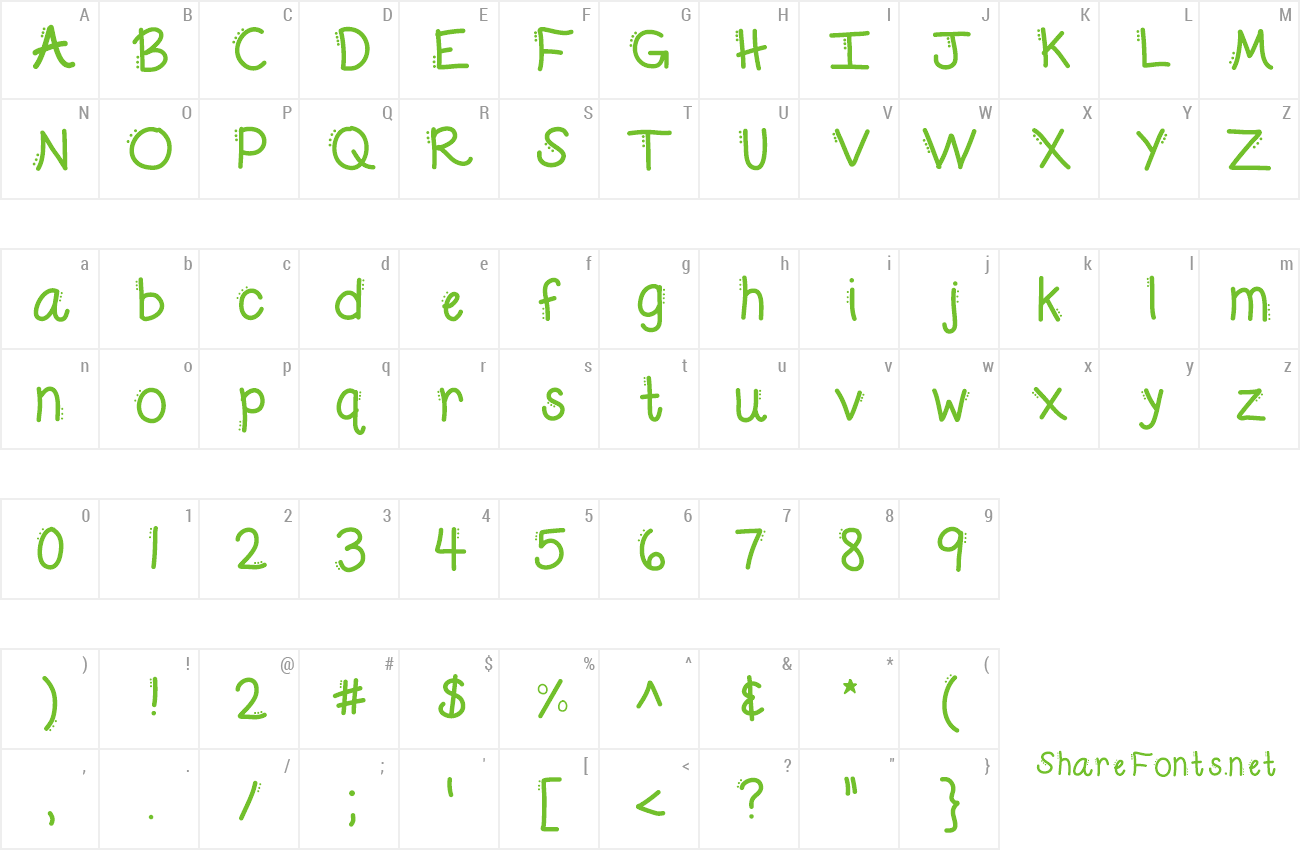 Font KBDabble preview