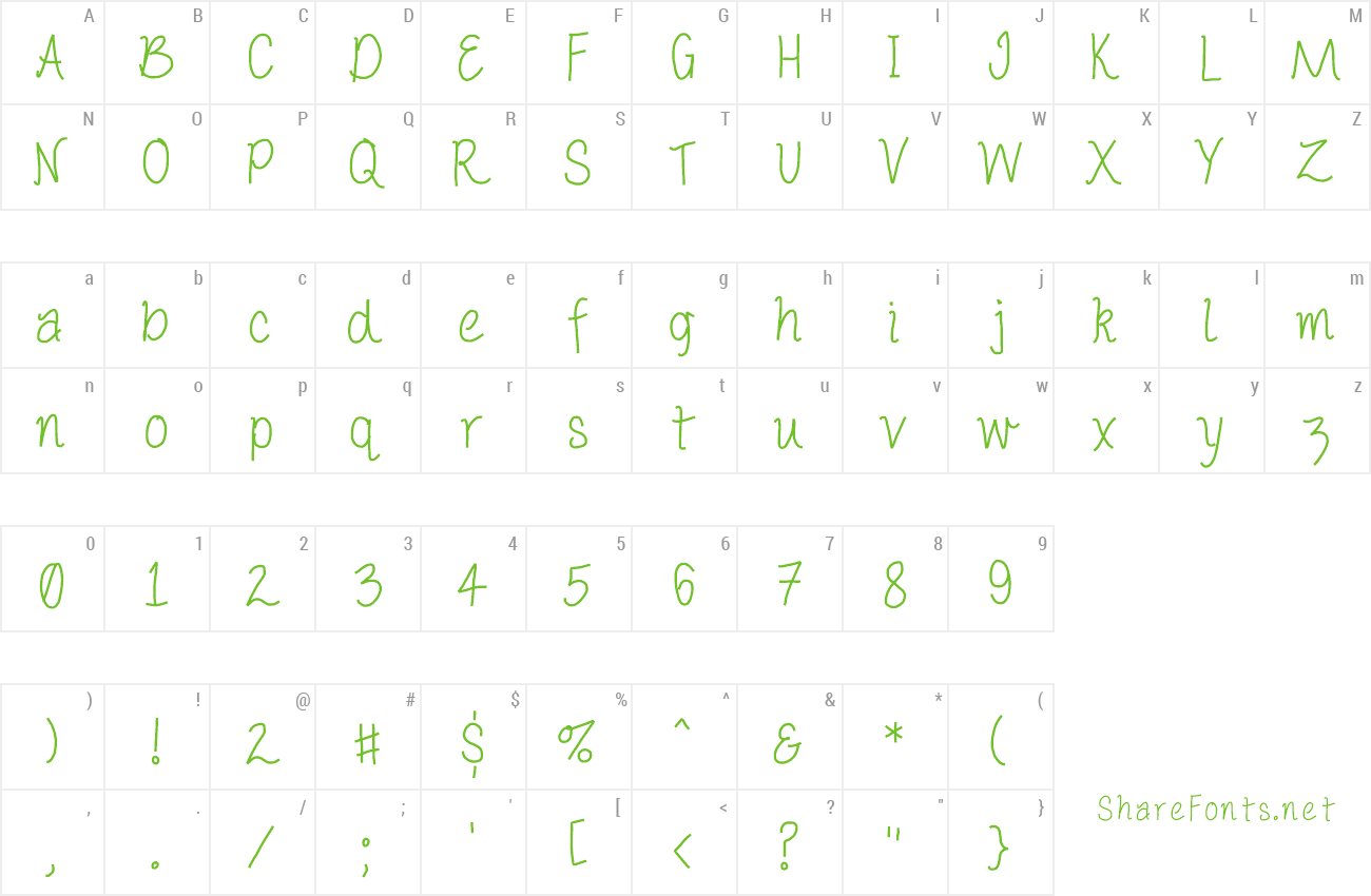 Font PorcelainPaperPie preview