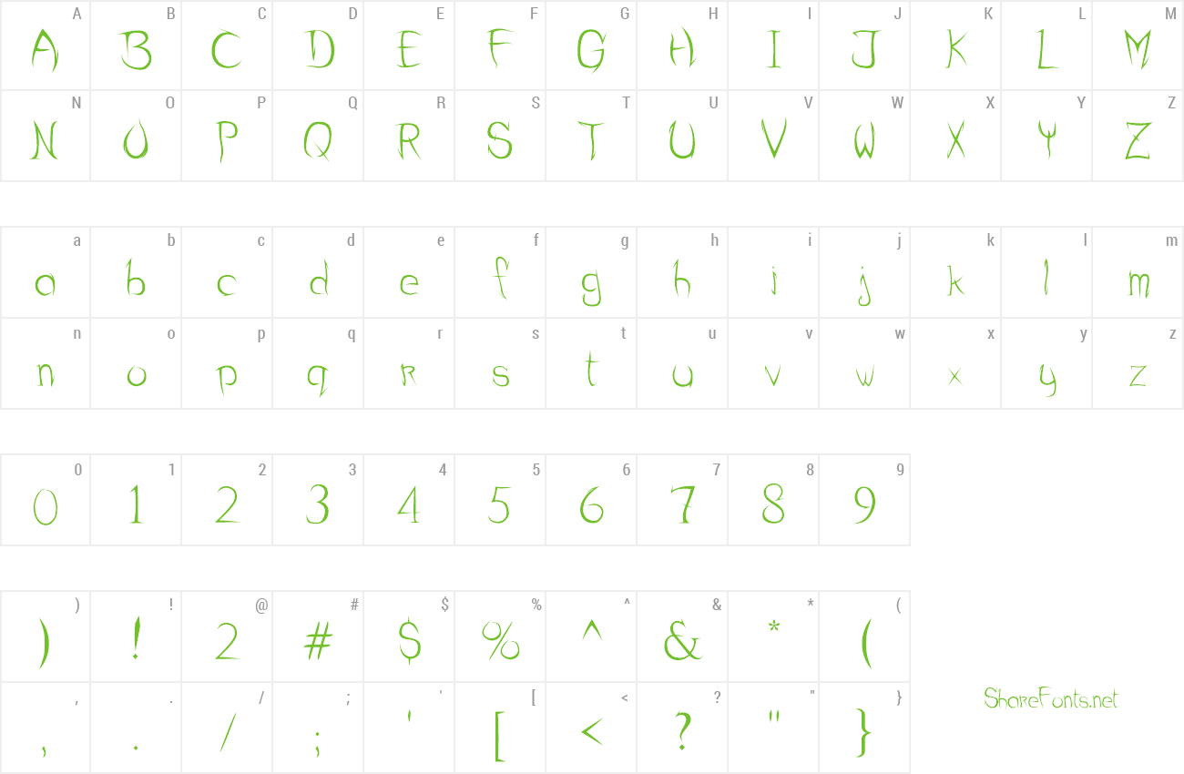 Font SharpCurve preview