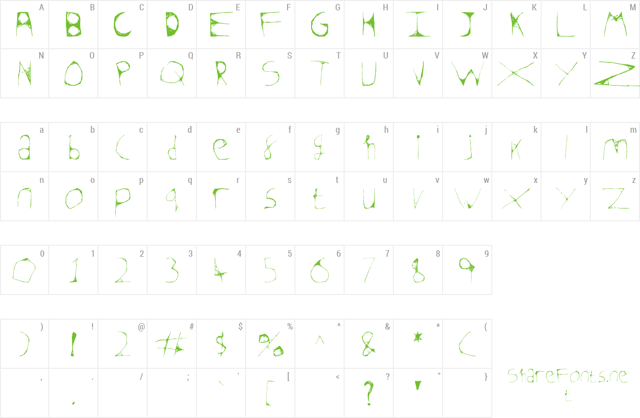 Font Skeleton Sketched preview