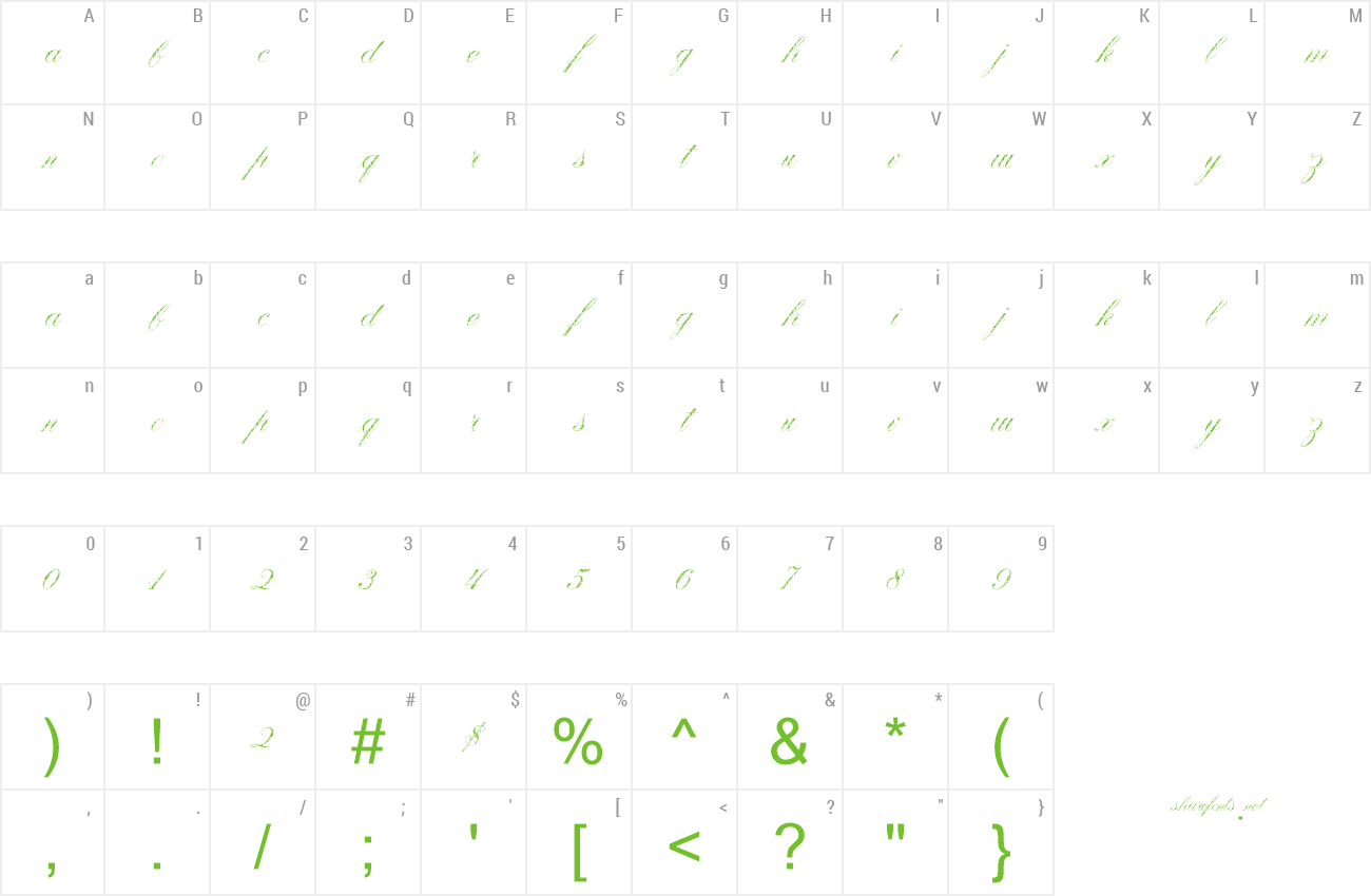 Font VictoryTime preview