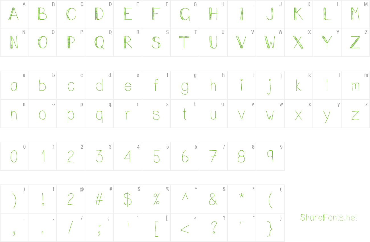 Font VincentStreet preview