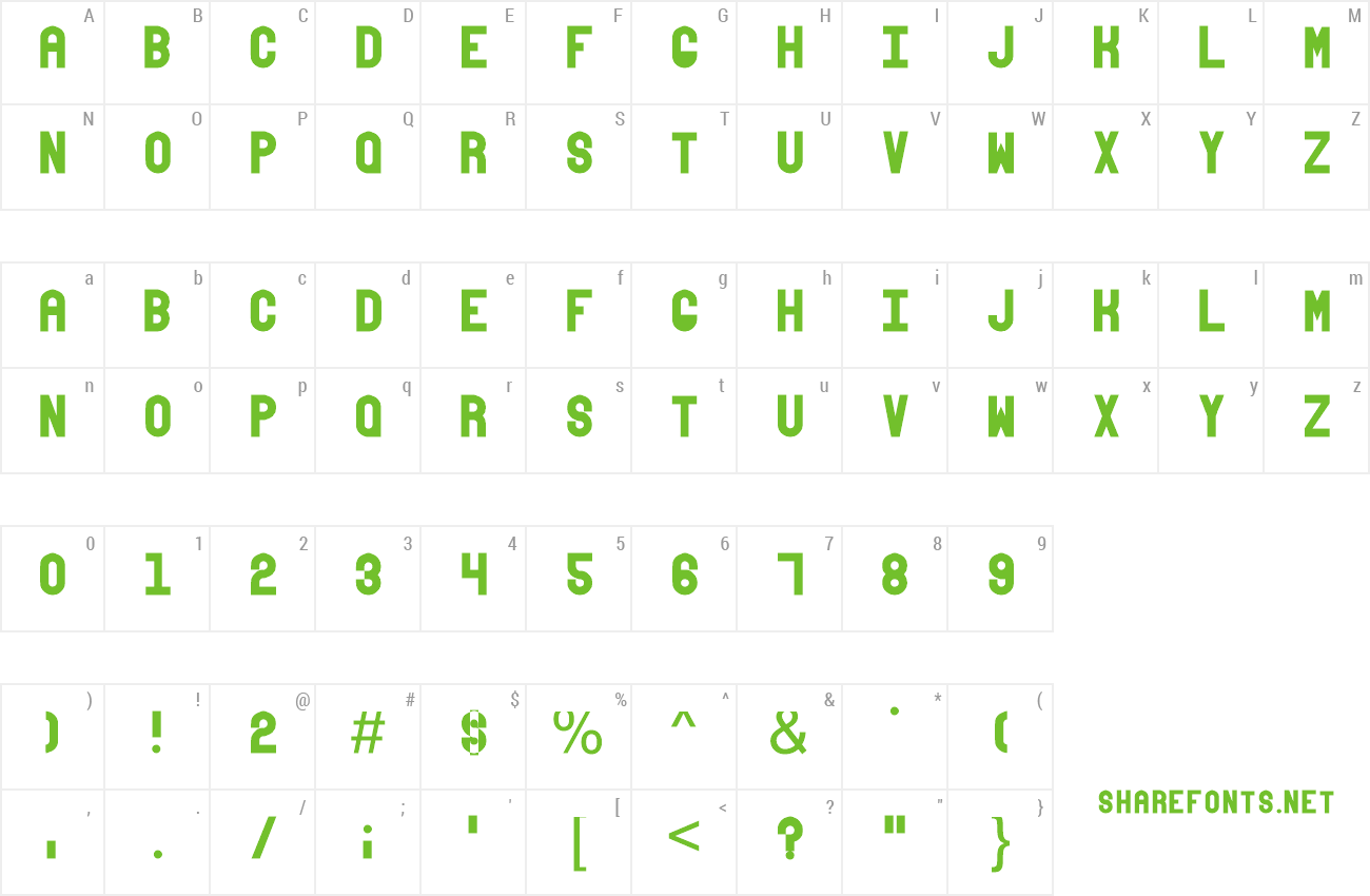 Font absender preview