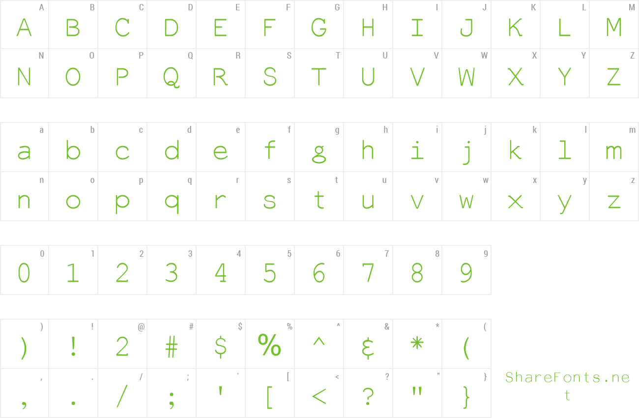 Font Everson Mono Latin 6 preview