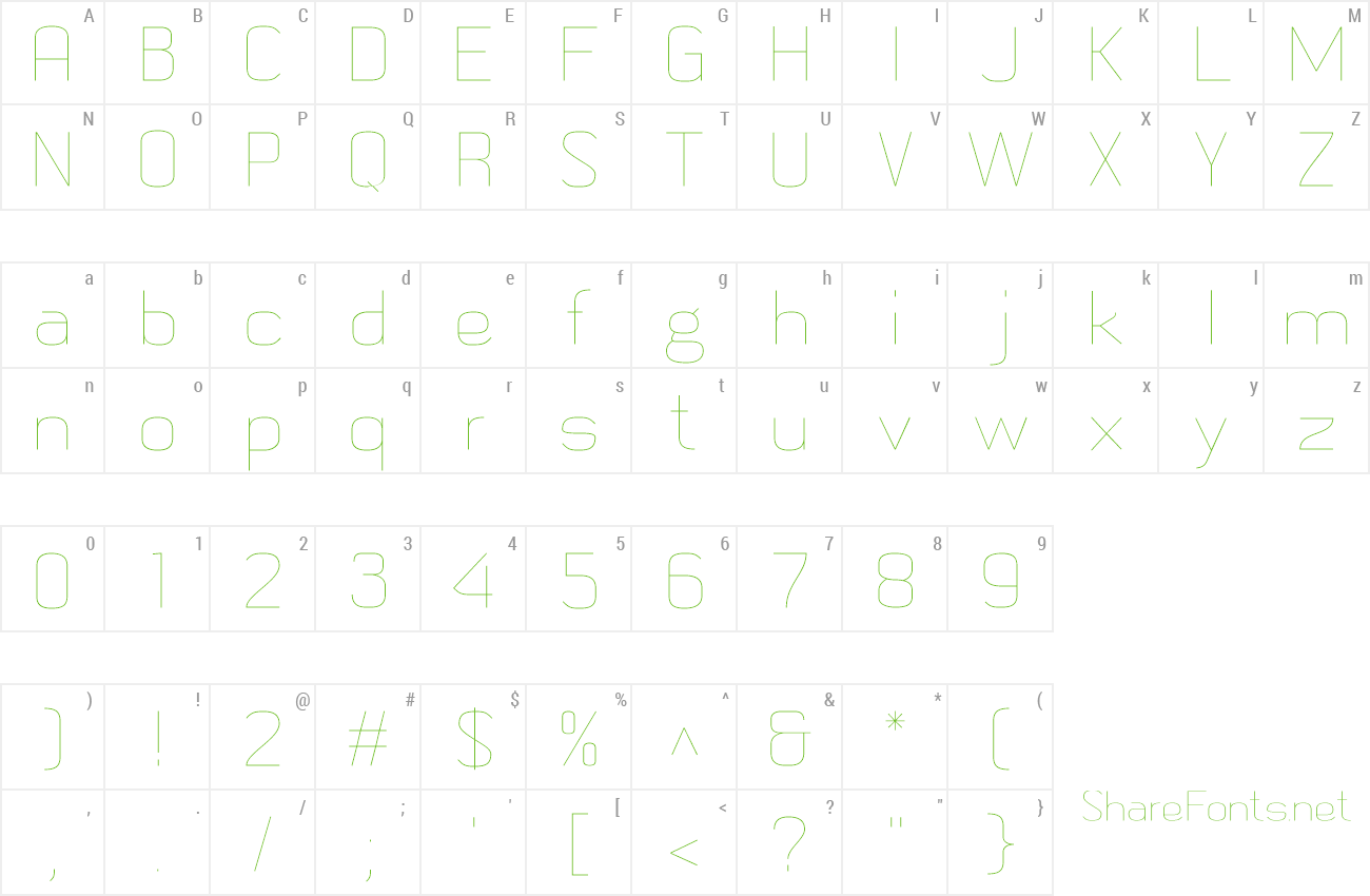 Font MetricNavy Thin preview