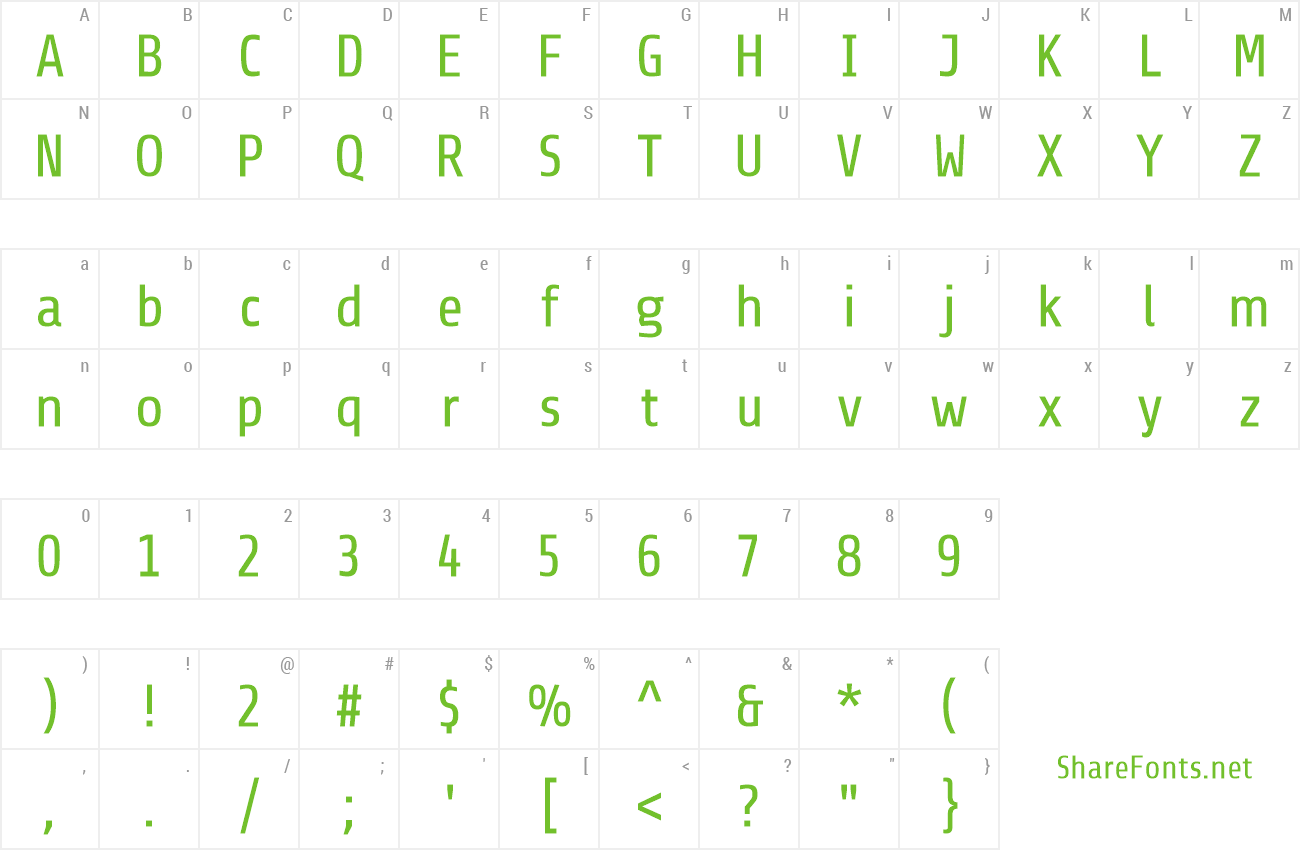 Font Share-Regular preview