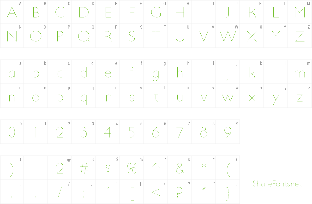 Font UltimaPDbc preview