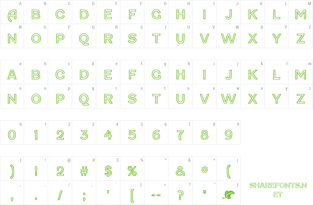 Font Fenwick Outline Free preview