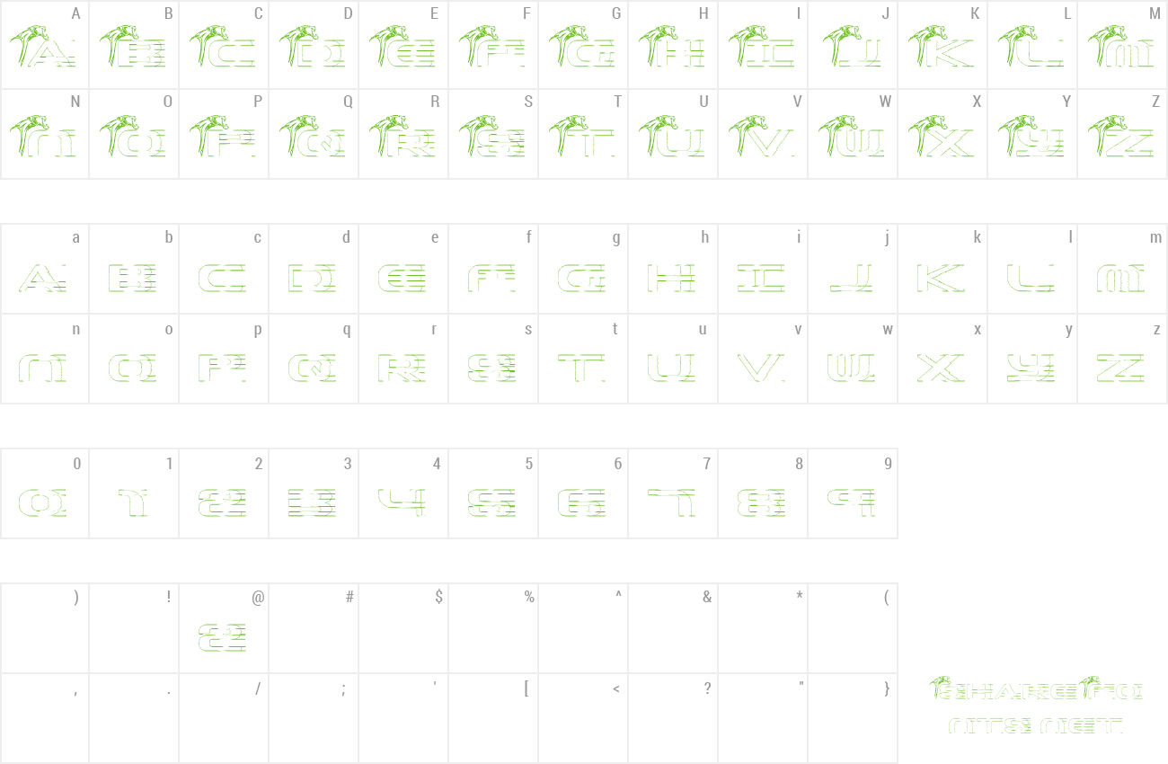 Font Jaguar X preview