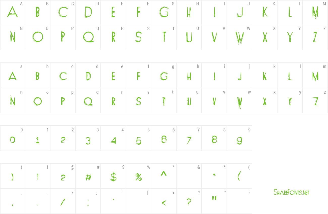 Font LongLeg preview