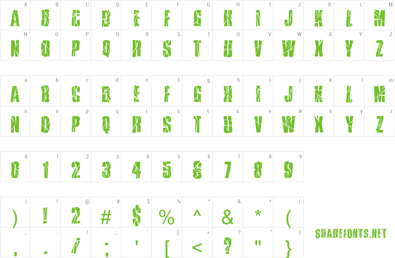 Font RupturedSans preview