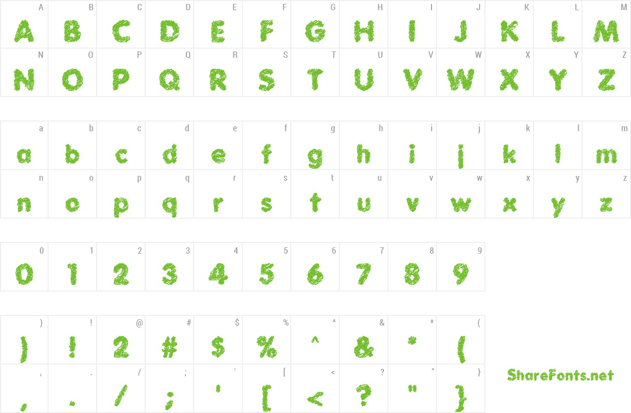 Font Scratch Bold preview