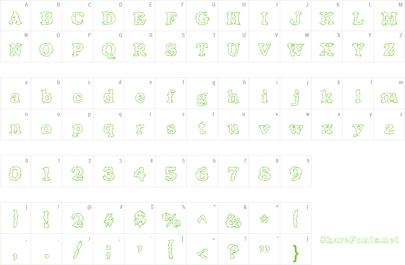 Font Seismacrap preview