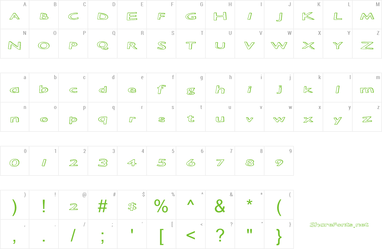 Font StaticHeights preview