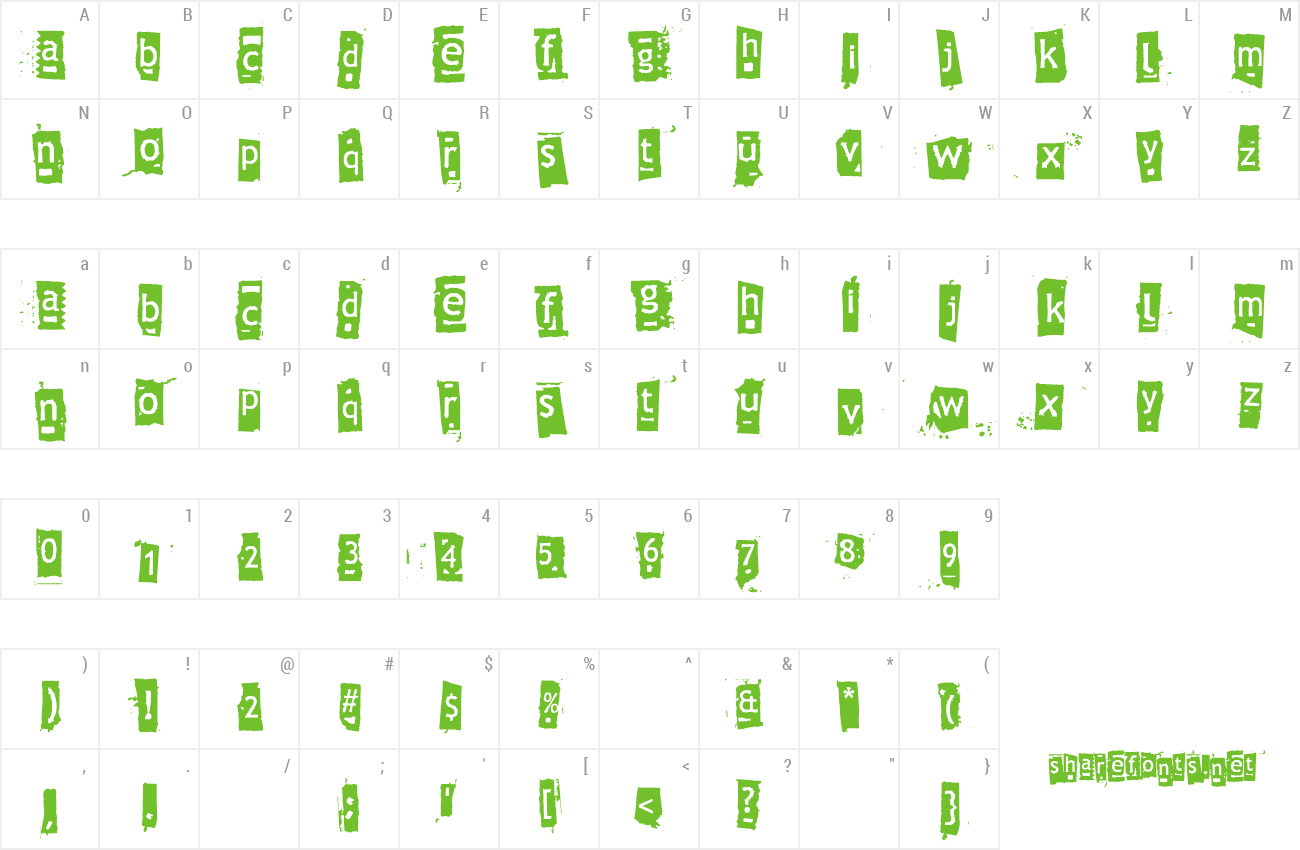 Font Znort3000 preview