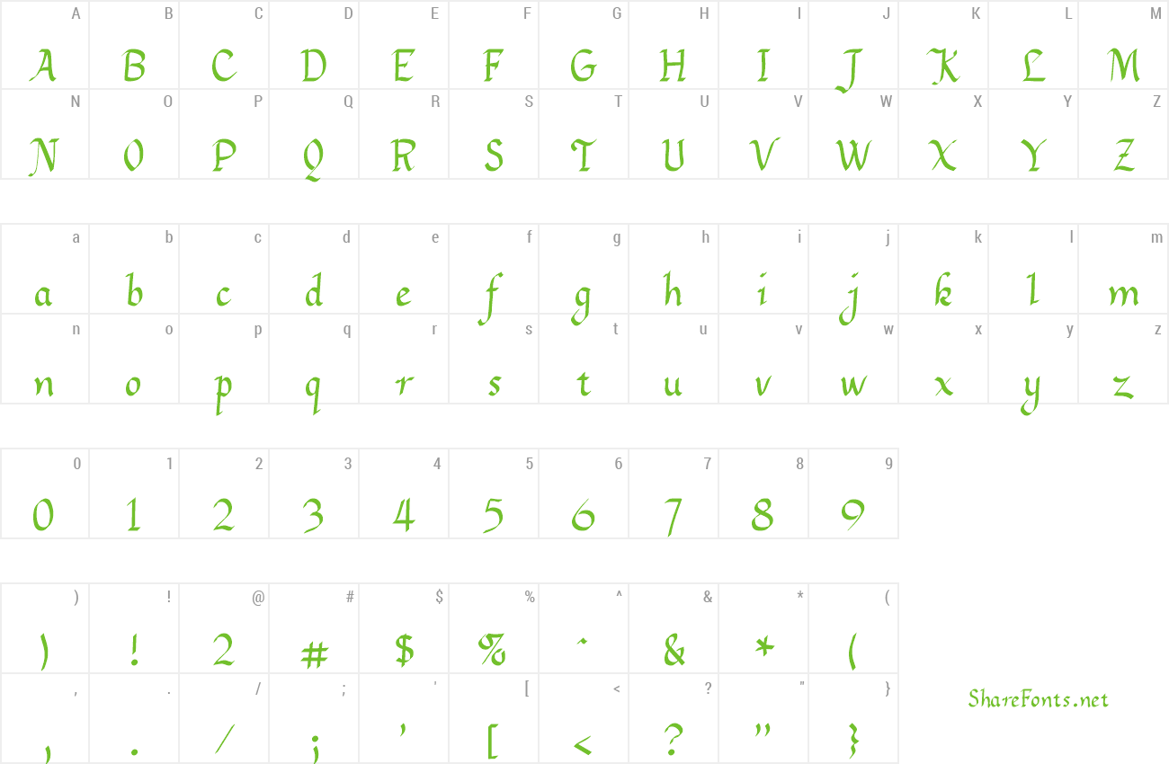 Font FaustusBold preview