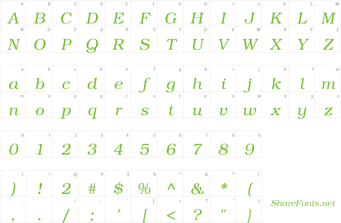 Font HP-Book preview