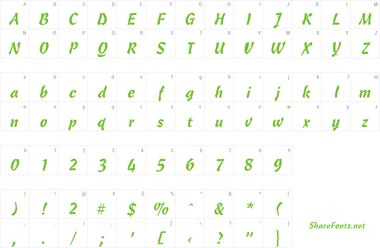 Font HP-Cassia preview