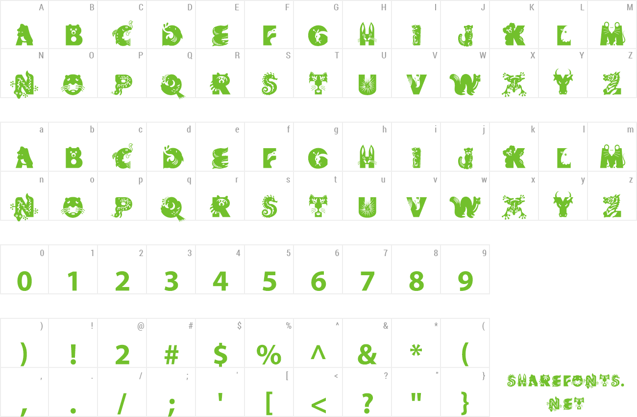 Font HP-Critter preview