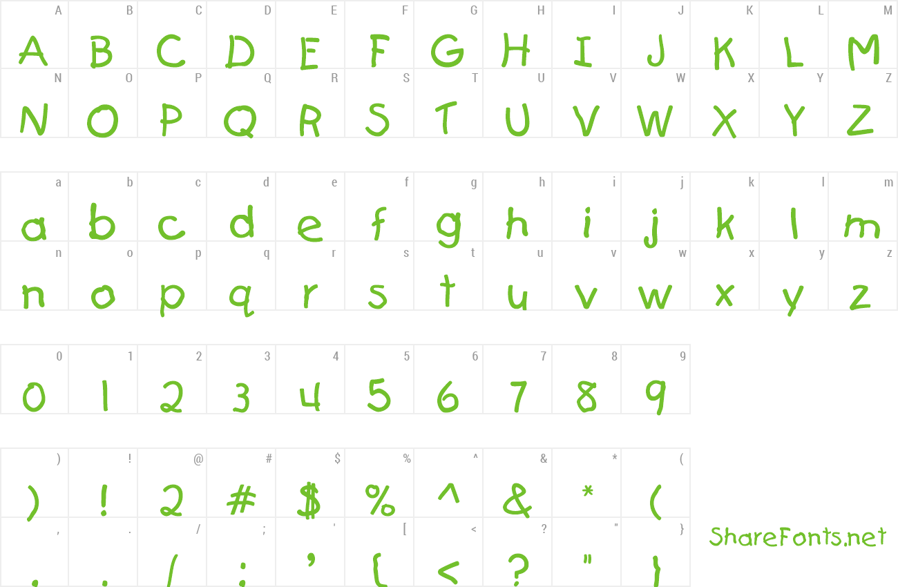Font HP-Kids preview