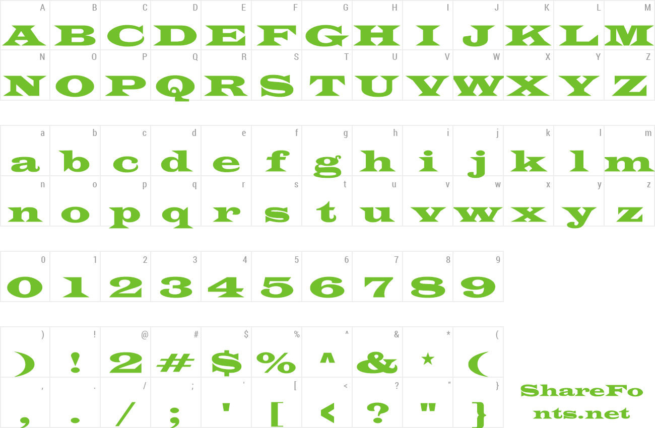 Font HP-Latin-Wide preview