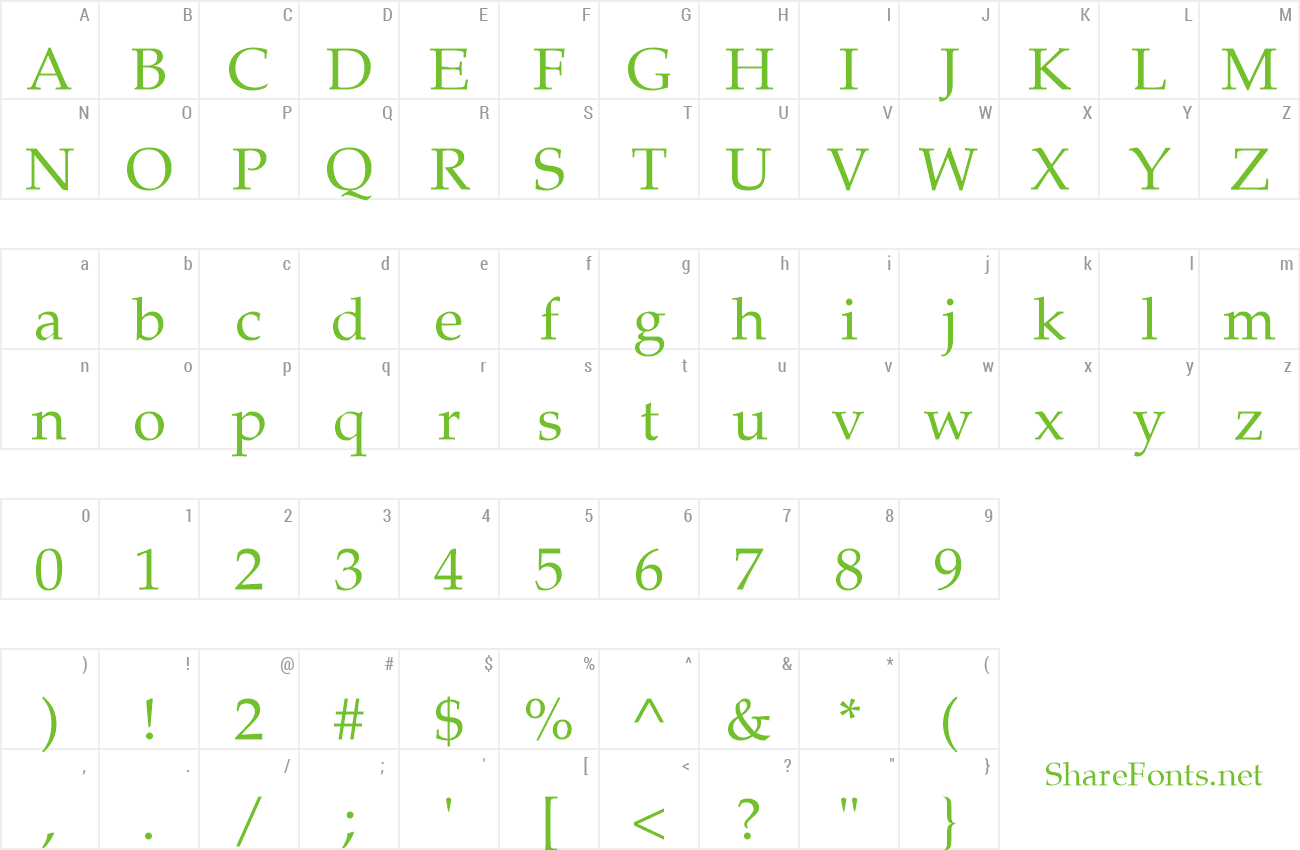 Font HP-Palatin preview
