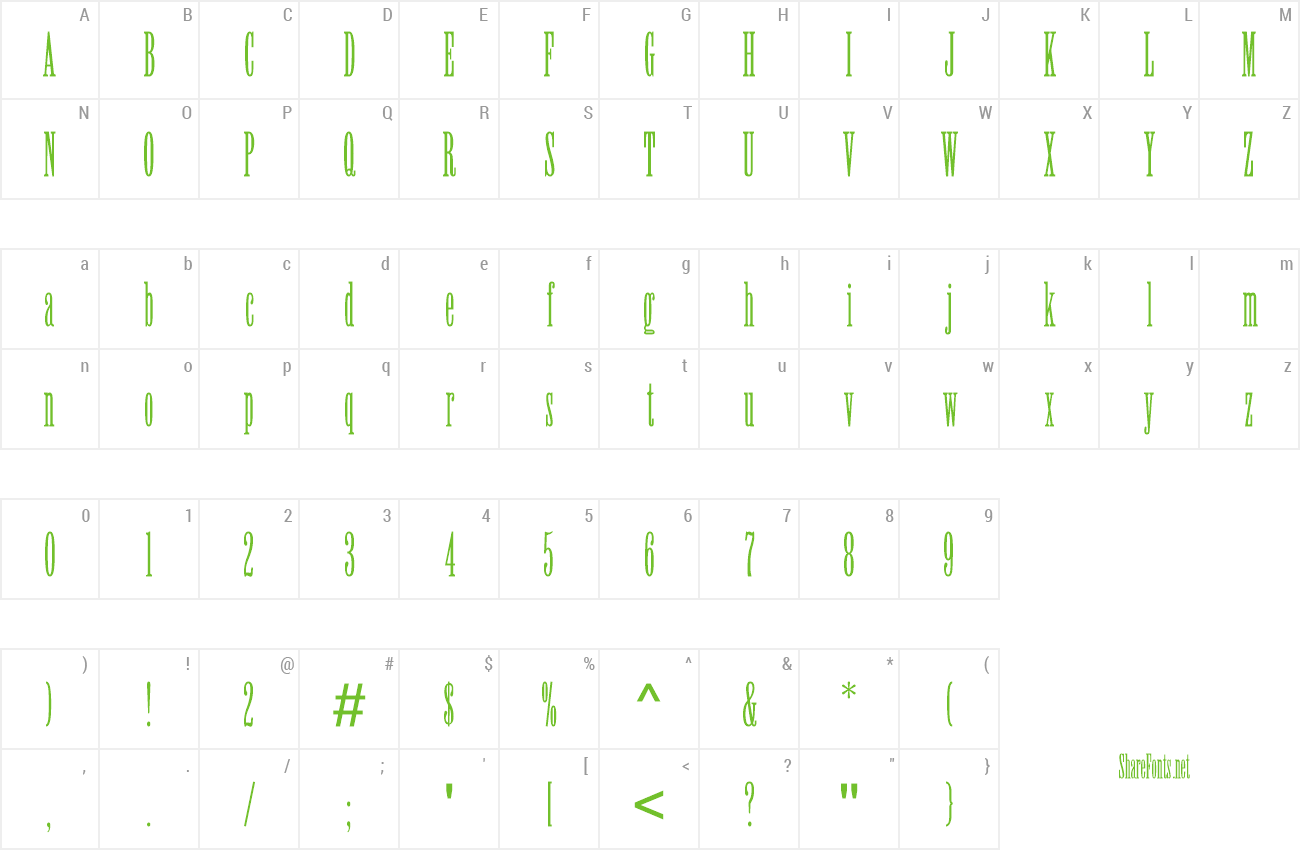 Font Lexicon preview