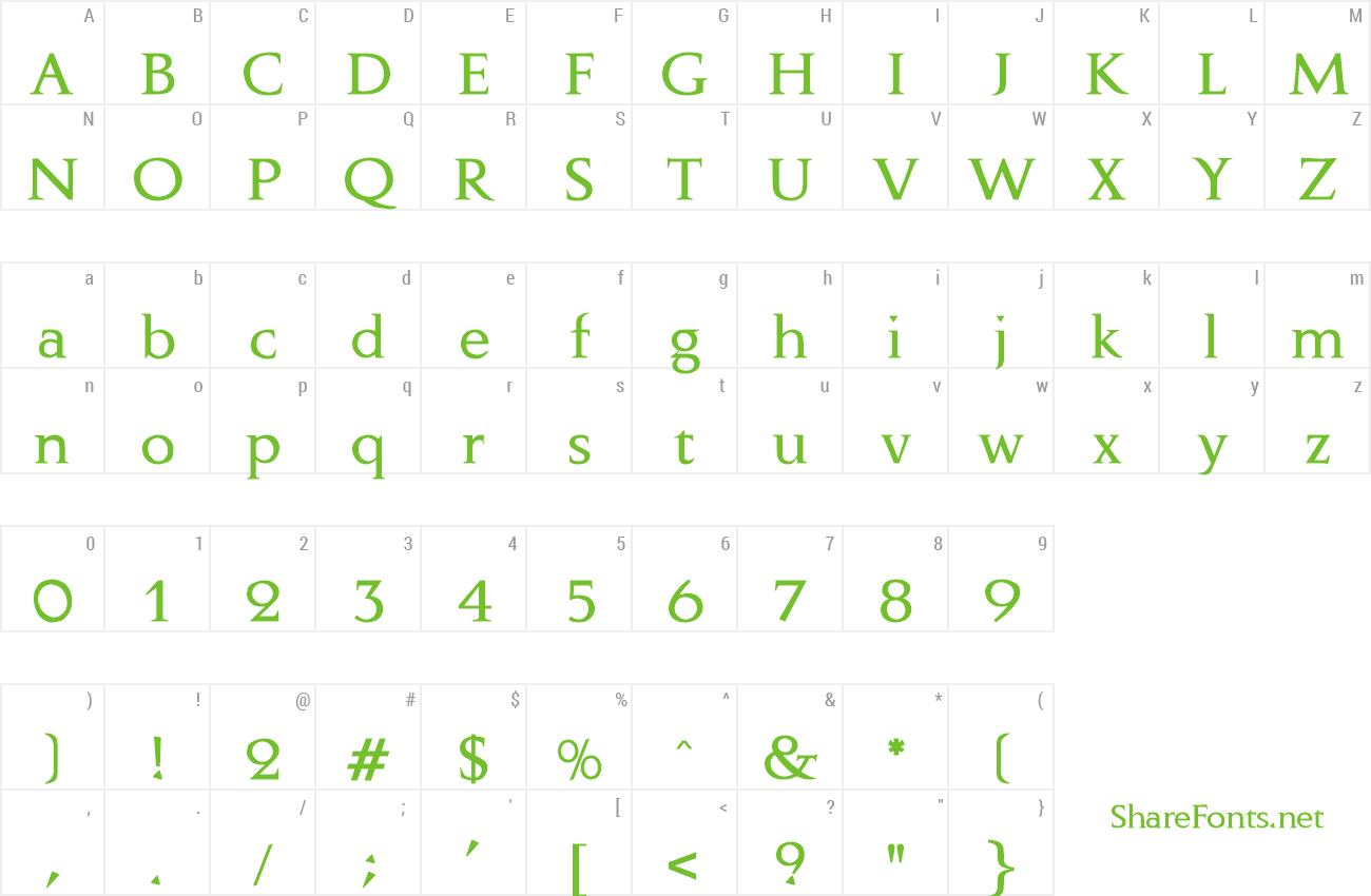 Font RamonaMedium preview