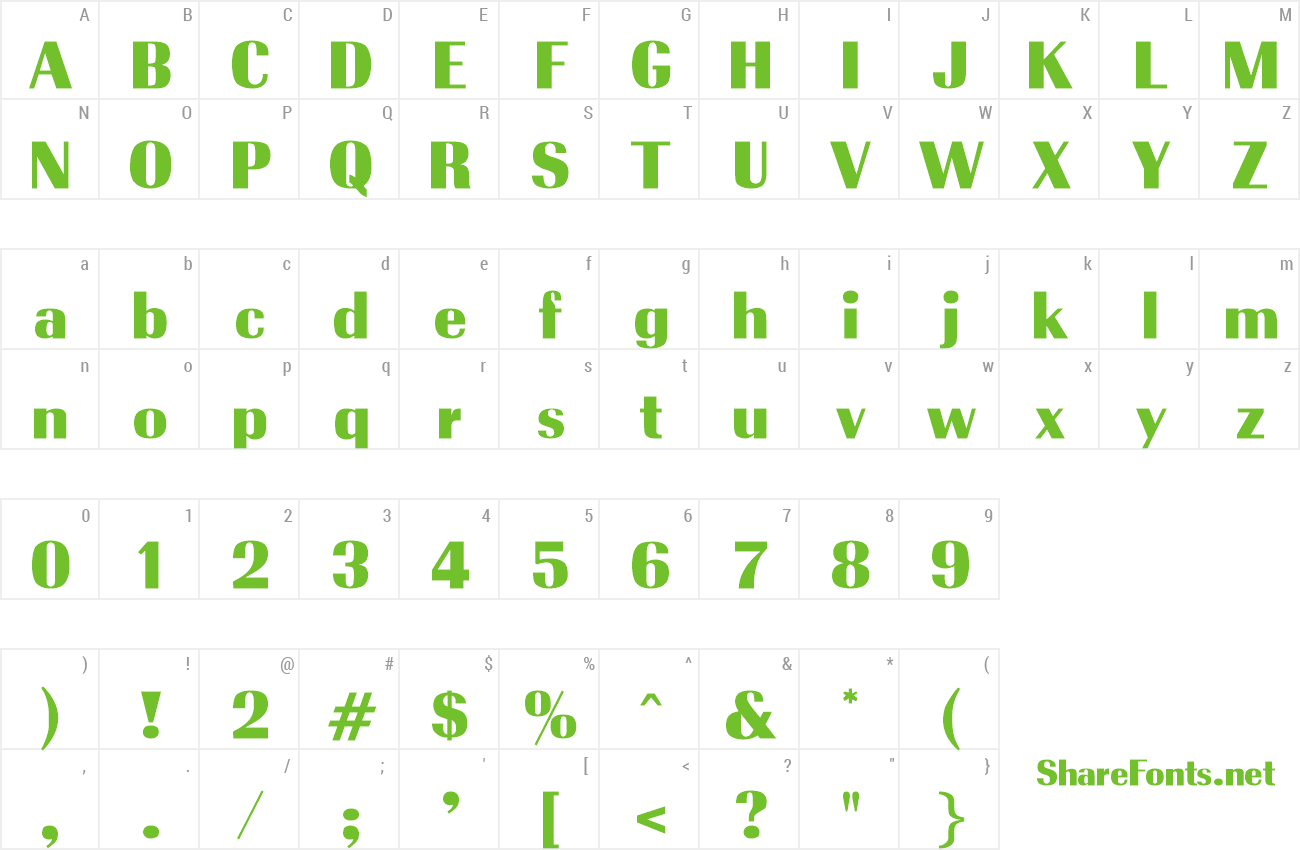 Font TrabantBold preview