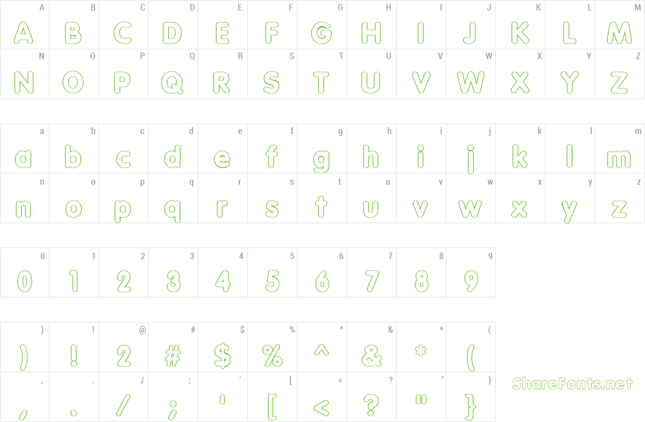 Font VolkswagenOutline preview