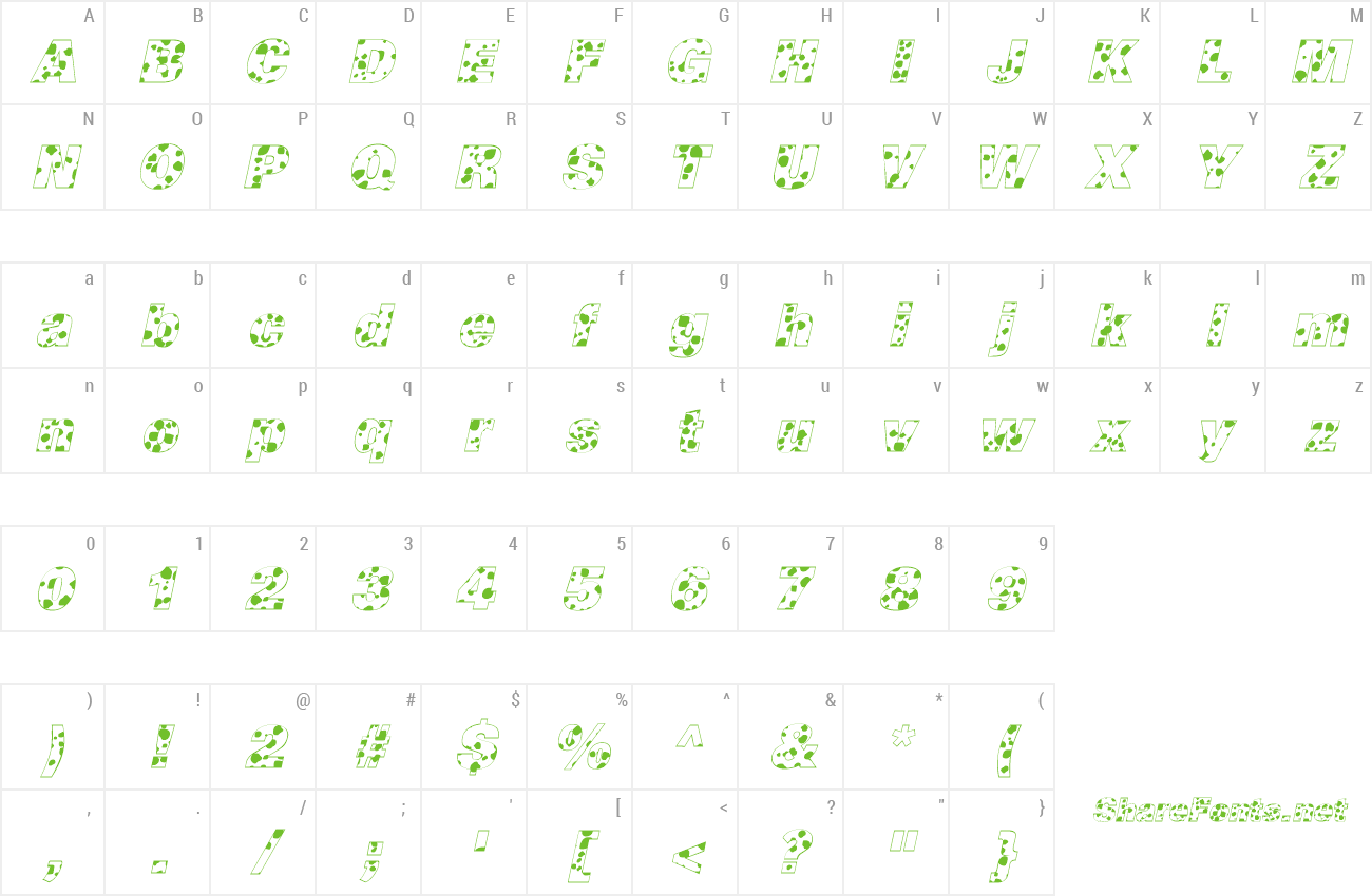 Font Cow-Spots preview