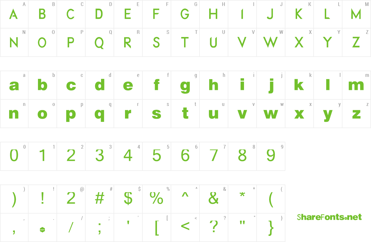 Font dotHack//FONT preview