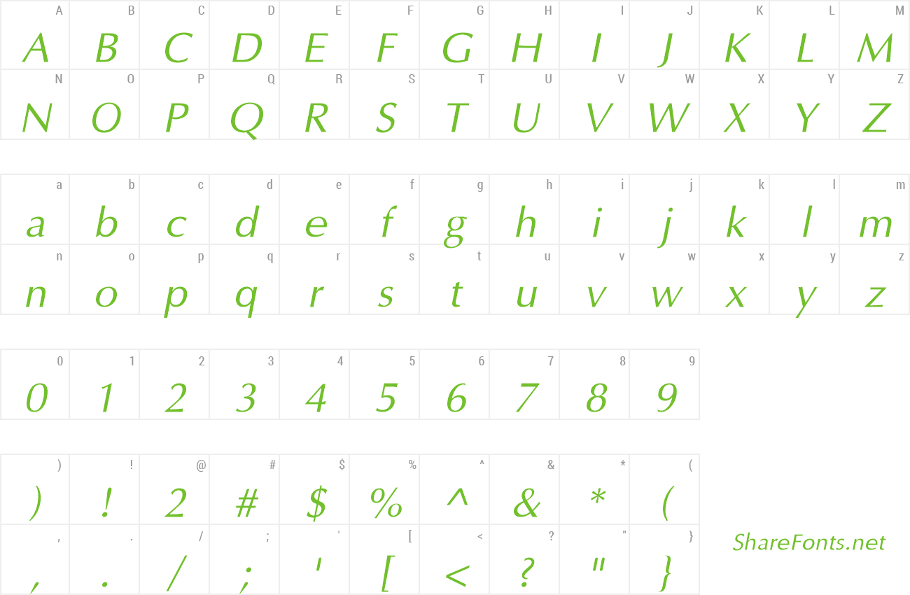Font VNI-Aptima preview