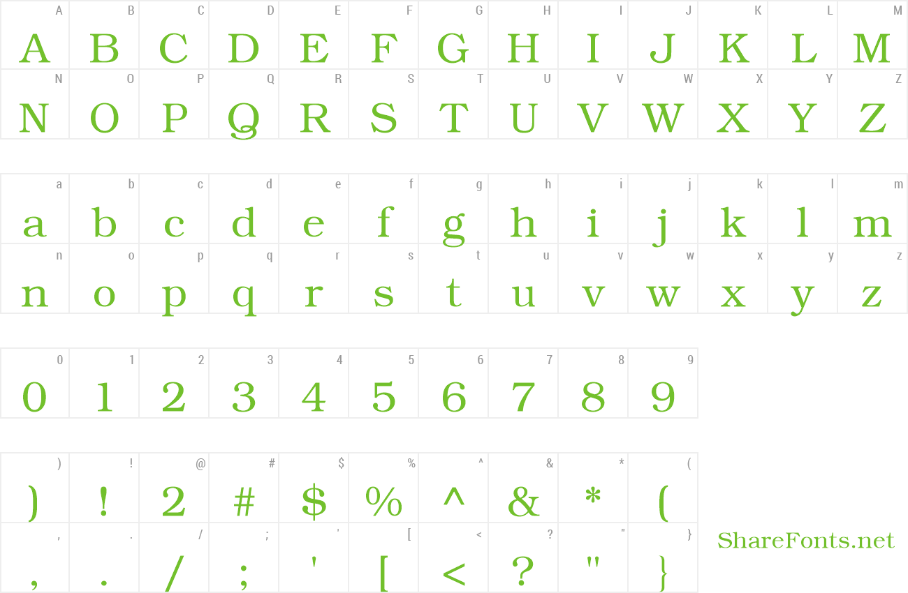 Font VNI-Book preview