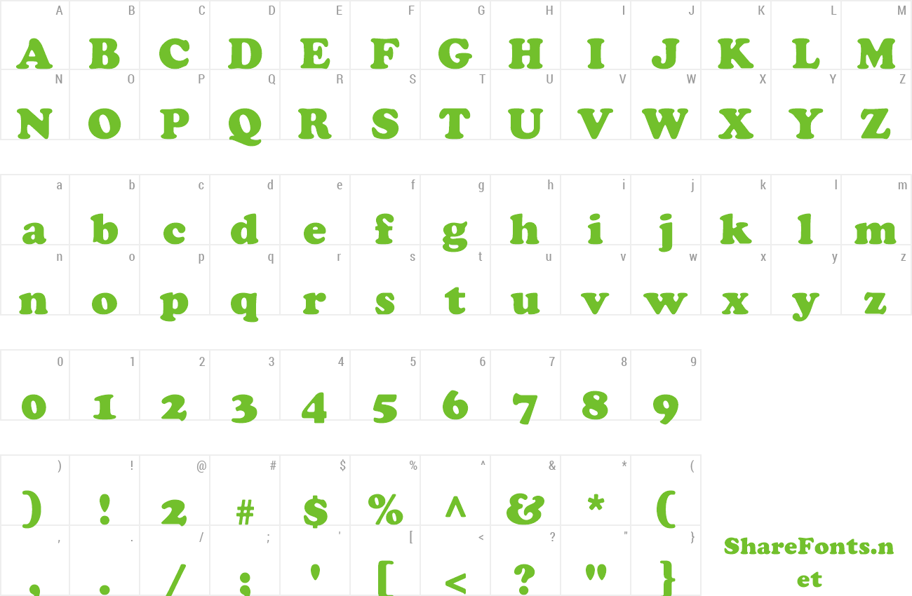 Font VNI-Cooper preview