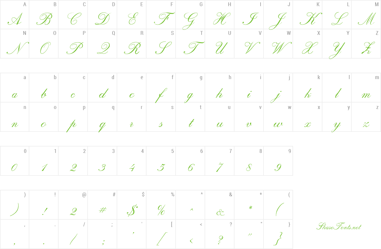 Font VNI-Script preview