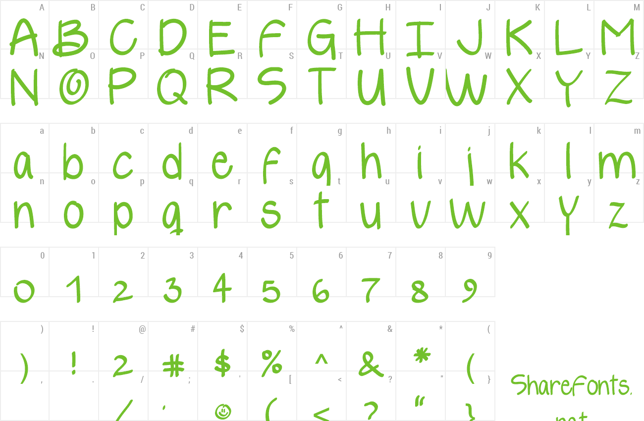 Font yelly preview