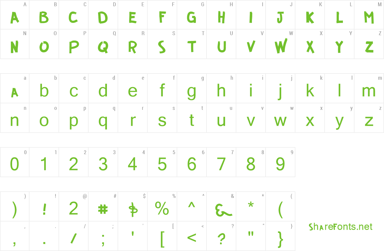 Font GUERRILLA FONT preview