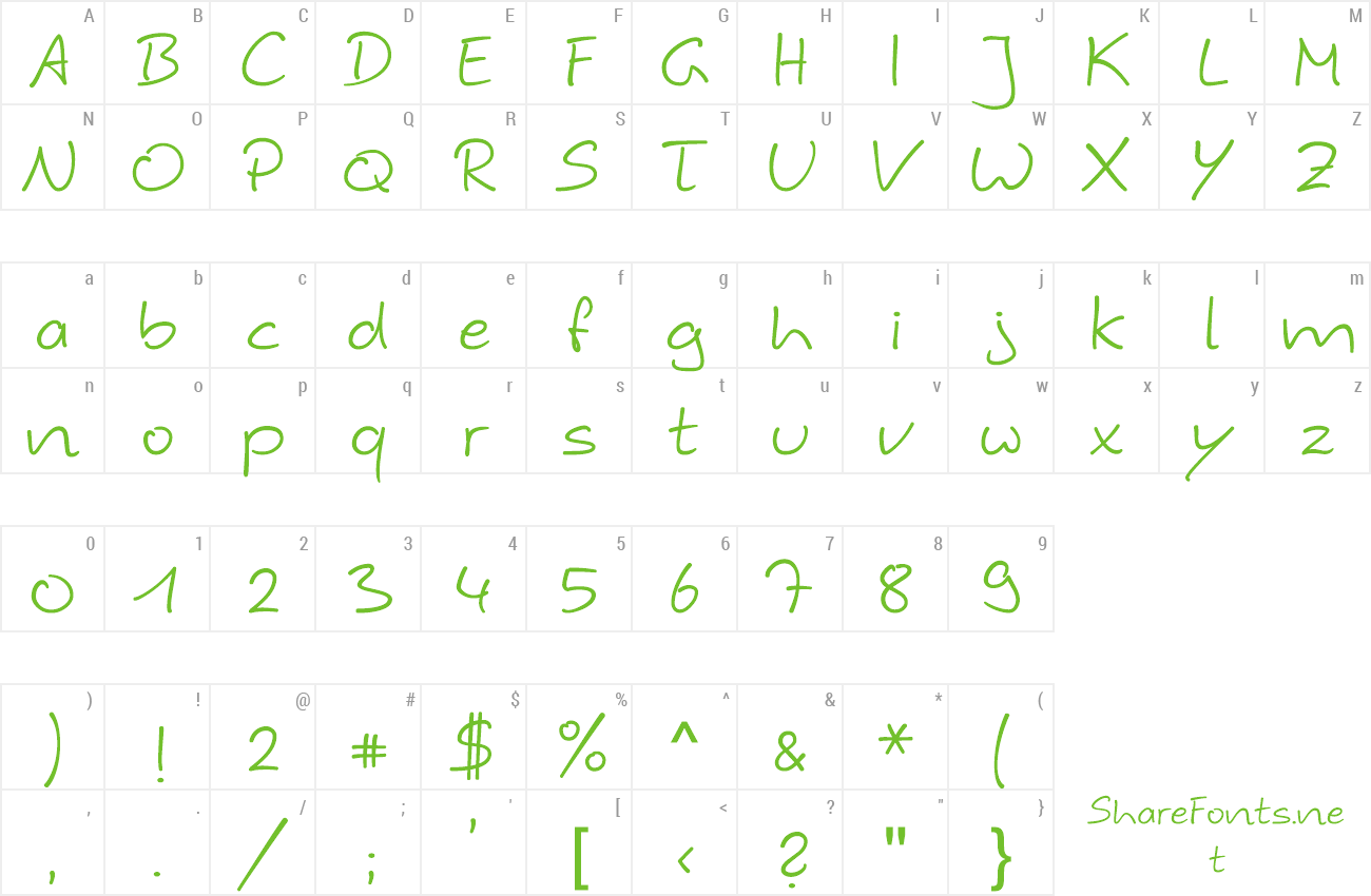 Font Hybi 4 Script preview