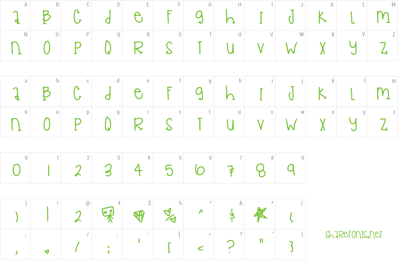 Font LittleFlyingSpiders preview