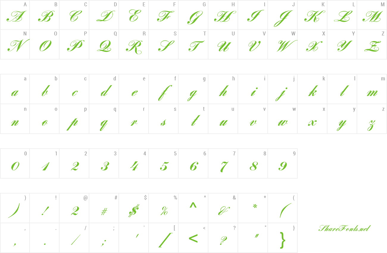 Font LouisaCP preview