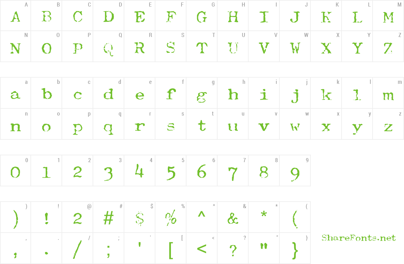 Font Typewriter-Font (Royal 200) preview