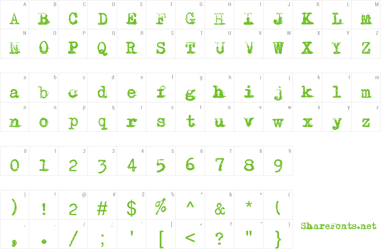 Font Typewriter - Remington RIVIERA preview