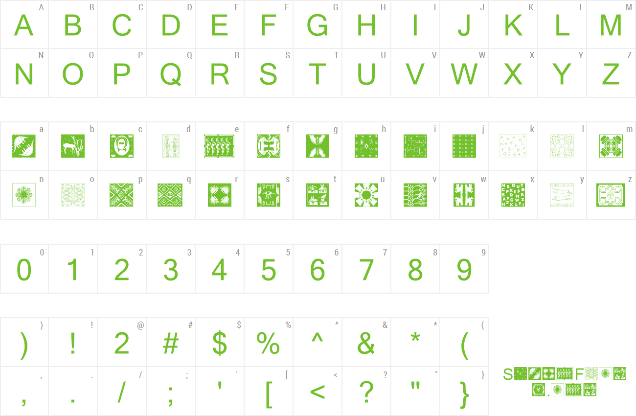 Font AfricanPattern preview