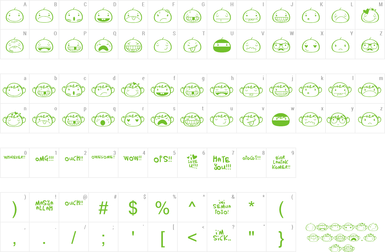 Font Face Alin preview