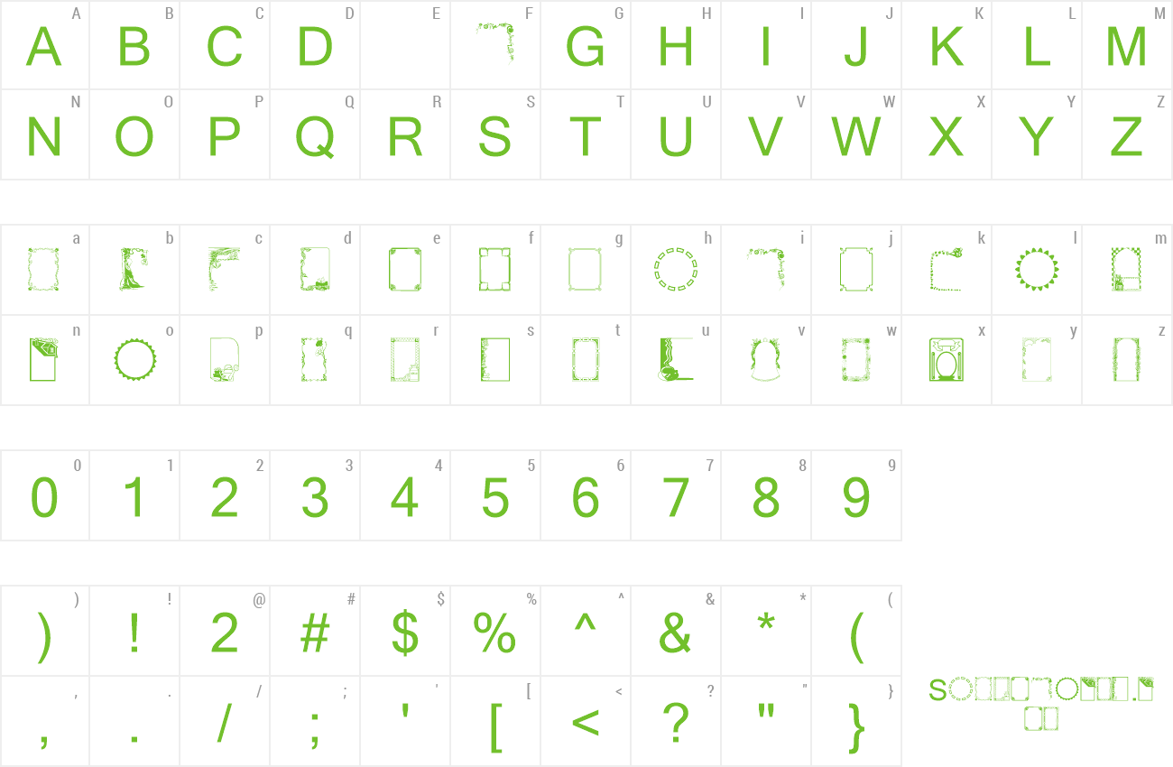 Font FramesAndBordersII preview