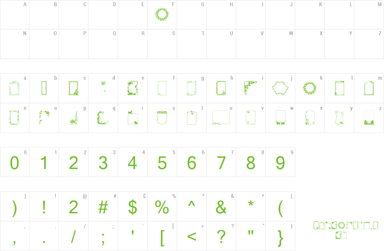 Font FramesAndBordersIII preview