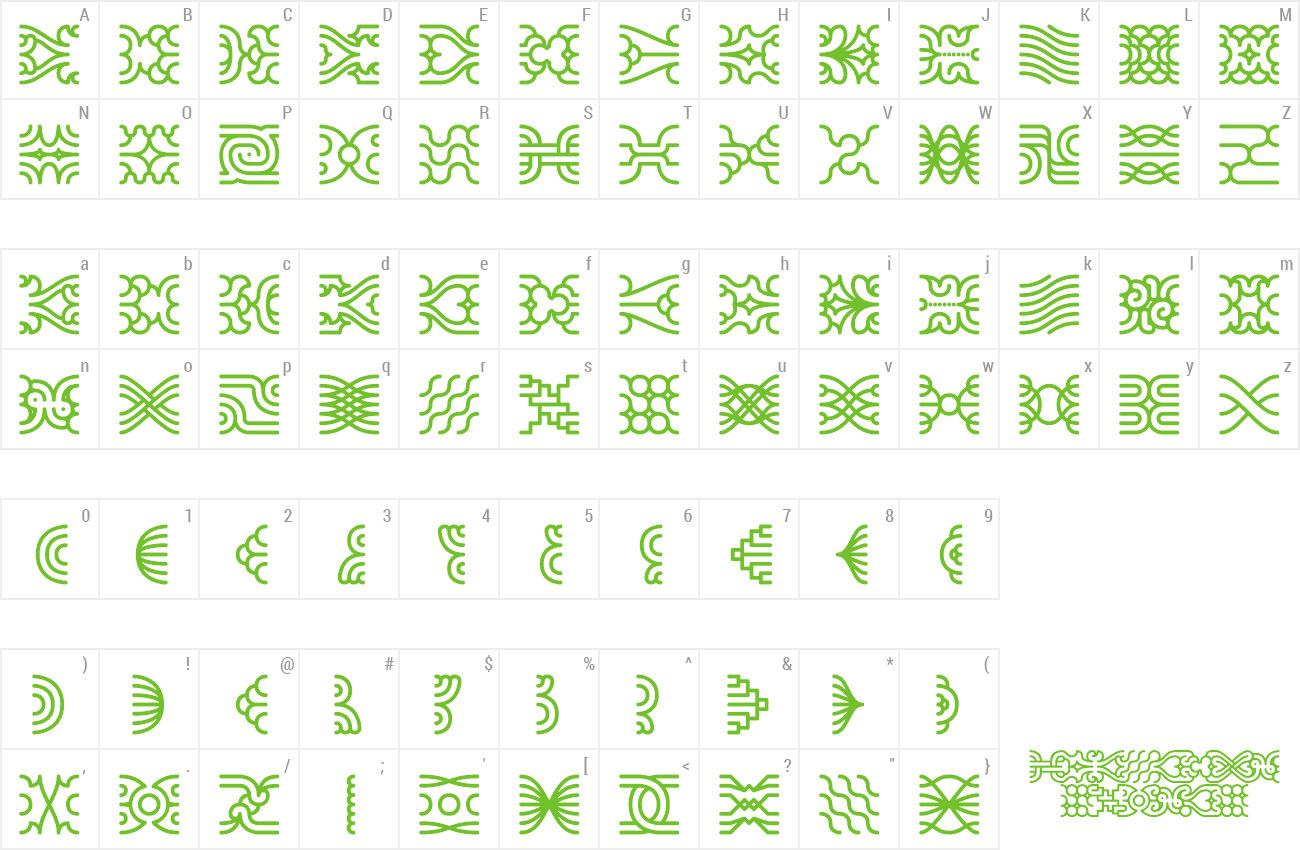 Font Line Dings (BRK) preview